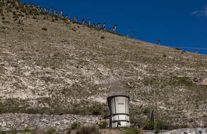 Uno de los respiraderos de la mina Frisco-Tayahua que se encuentran en los cerros cercanos a la comunidad de Salaverna.