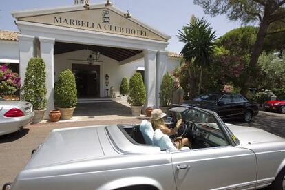 Entrada del hotel Marbella Club.
