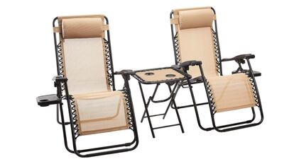 Set de sillas y mesa de camping Amazon Basics, varios colores