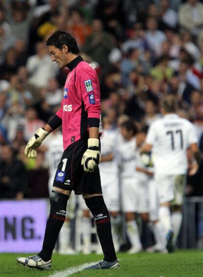 Sergio Sánchez, el miércoles en el Bernabéu.