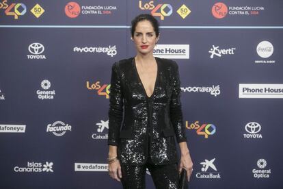 Carolina Herrera, hija de la reconocida diseñadora venezolana del mismo nombre, a su llegada a los LOS40 Music Awards.