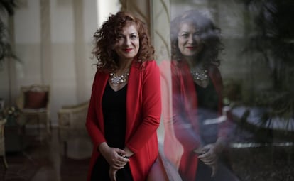 Pilar Jurado, el pasado jueves, en la sede madrileña de la SGAE.