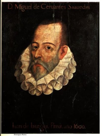 Retrato de Miguel de Cervantes, pintado por Juan de Jáuregui en 1600.