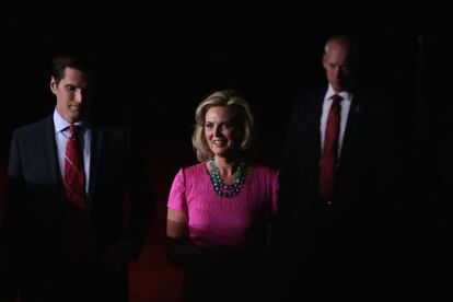 Ann Romney llega al debate entre su esposo y Barack Obama.