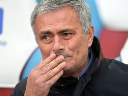 Mourinho, en el partido ante el West Ham.