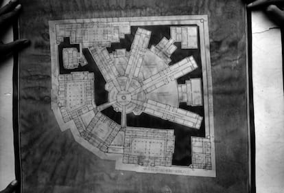 Un plano del complejo carcelario de Lecumberri.