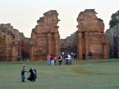 Las ruinas de San Ignacio Min&iacute;, un cl&aacute;sico en la provincia de Misiones.