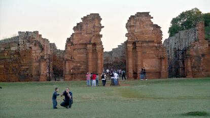 Las ruinas de San Ignacio Min&iacute;, un cl&aacute;sico en la provincia de Misiones.