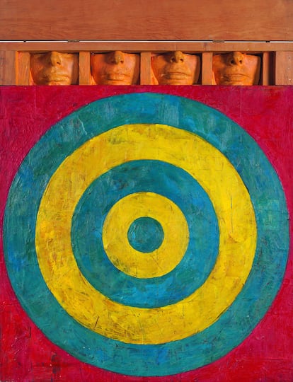 'Target with Four Faces' (1955), una de las obras expuestas en el Whitney, prestada por el MoMA de Nueva York.