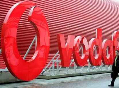 Instalación de la marca Vodafone en Hannover (Alemania).