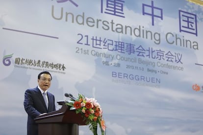 El primer ministro chino, Li Keqiang, en el foro del Instituto Berggruen.