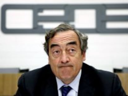 El presidente de CEOE, Juan Rosell.