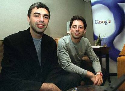 De izquierda a derecha, Larry Page y Sergey Brin.