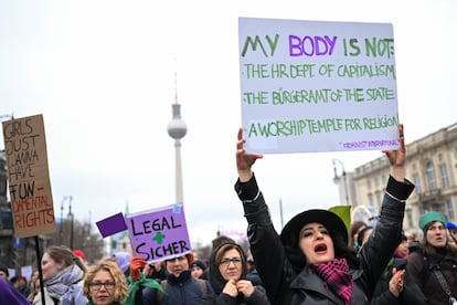 Manifestación a favor del aborto en Berlín, el 7 de diciembre. 