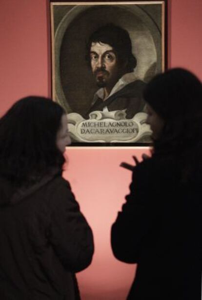 Retrato de Caravaggio de un artista desconocido, en la antológica de Roma de 2011.