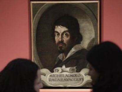 Retrato de Caravaggio de un artista desconocido, en la antológica de Roma de 2011.