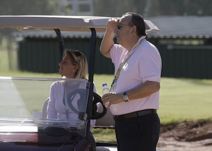 Carlos Fabra during a game on the Castellón golf course his father founded in 1978.