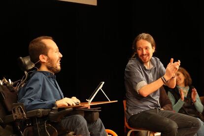 Echenique e Iglesias, este sábado en Barcelona.