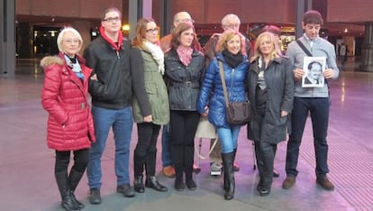 Miembros de la candidatura Claro que se puede Bilbao este miércoles en la Alhóndiga.