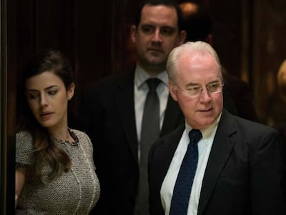 Tom Price, la semana pasada en la Torre Trump de Nueva York