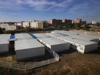 Els barracons de l'institut Arraona de Sabadell.