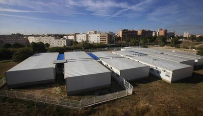 Els barracons de l'institut Arraona de Sabadell.
