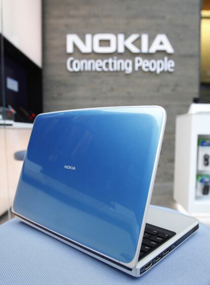 El nuevo Nokia Booklet 3G, fotografiado en la sede central de la empresa en Finlandia.