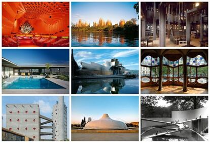 De un racionalista estanque para pingüinos en el zoo de Londres al museo que cambió Bilbao, el ‘Atlas de la arquitectura mundial del siglo XX’, de la editorial Phaidon, reúne 757 edificios de 97 países proyectados por 699 arquitectos distintos: Mies Van der Rohe, Le Corbusier, Louis Kahn, Isozaki, Gaudí, Moneo... En la selección (llevada a cabo por un panel de 150 expertos, arquitectos pero también historiadores e ingenieros) hay de todo. En cuanto a estilos (mucho racionalismo, pero también edificios posmodernos) y en cuanto a usos (hay pequeñas viviendas unifamiliares y enormes proyectos institucionales). Un libro gigantesco, literalmente, pesa 8 kilos, con miles de fotografías, muchas interiores, ofreciendo vistas insólitas de algunos inmuebles, y planos. 'El Viajero' escoge los 10 edificios que ofrecen las mejores visitas para el turista.