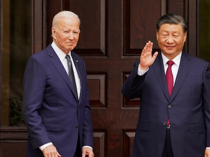 Joe Biden y Xi Jinping, el día 15 en Woodside (California, EE UU).