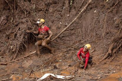 Equipo realiza tareas de rescate en Bento Rodrigues.