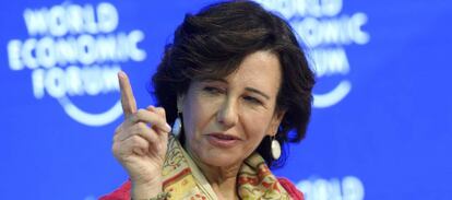 La presidenta de Banco Santander, Ana Botín, en el Foro Económico Mundial de Davos.