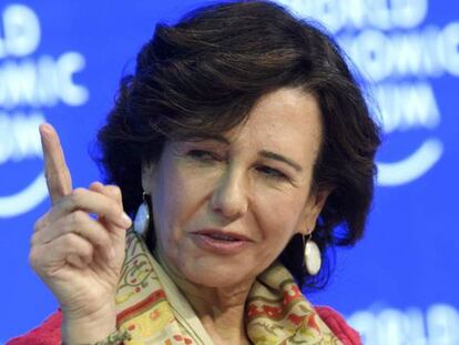 La presidenta de Banco Santander, Ana Botín, en el Foro Económico Mundial de Davos.