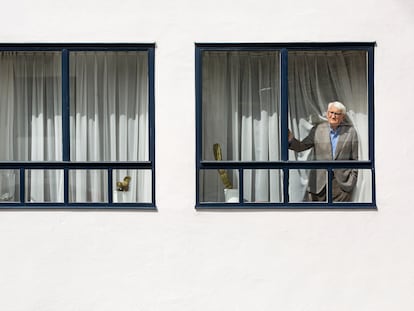 El filósofo y sociólogo alemán Jürgen Habermas en su casa de las afuera de Munich, el 10 de abril de 2018.