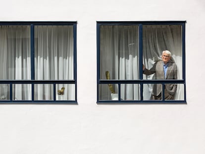 El filósofo y sociólogo alemán Jürgen Habermas, en su casa de Múnich en abril de 2018.
