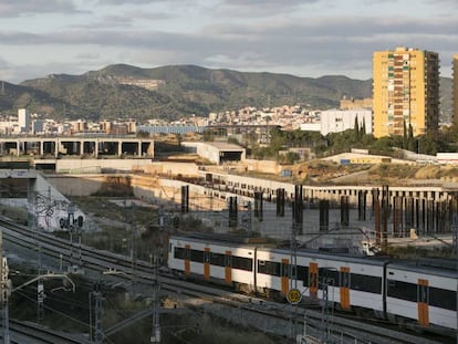 Obres de l'estació de la Sagrera.