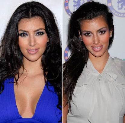 Kim Kardashian com'baby hair' em 2007