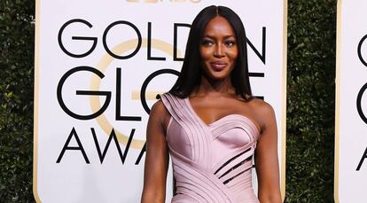 Naomi Campbell, en la pasada entrega de los Globos de Oro.