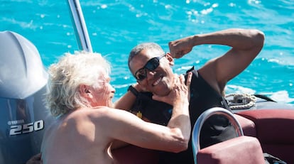 Richard Branson e o ex-presidente Barack Obama.