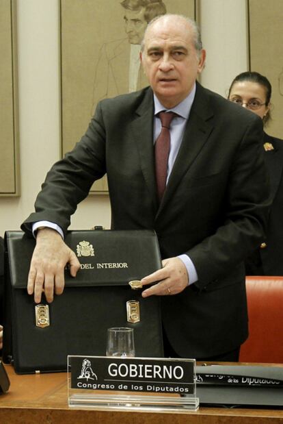 Fernández Díaz, durante su comparecencia en el Congreso.