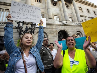 Vecinos de Barcelona se manifiestan contra la inseguridad en la ciudad hace unas semanas