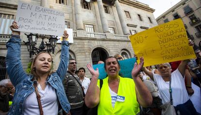 Vecinos de Barcelona se manifiestan contra la inseguridad en la ciudad hace unas semanas