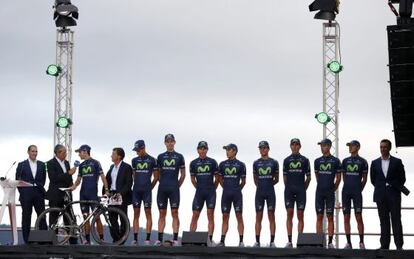 El Movistar, durante la presentación de equipos.