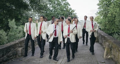 The municipal orchestra, La Pamplonesa, the authentic soundtrack of Sanfermines.