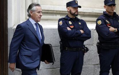 Miguel Blesa, a la sortida del Tribunal Superior de Justícia de Madrid.