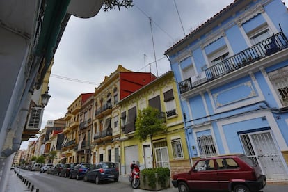 Una de las calles del Cabanyal-Canyamelar, en Valencia. 