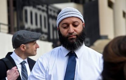 Adnan Syed gets emotional as he speaks to reporters outside the Robert C. Murphy Courts of Appeal building after a hearing, Thursday, Feb. 2, 2023