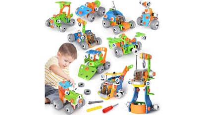 Con los bloques de este juego se pueden crear hasta 10 coches diferentes.