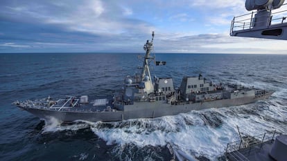 El 'USS Kidd', durante unas maniobras en Alaska en 2019.