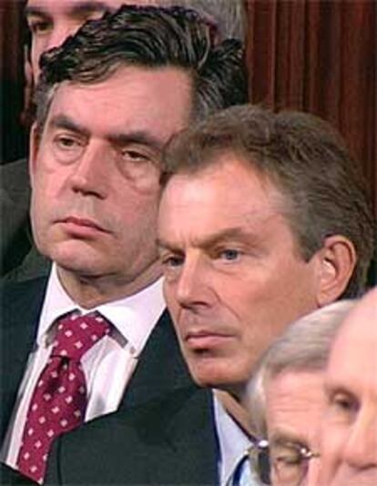 Gordon Brown (izquierda) y Tony Blair.