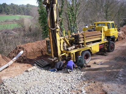 Perforació d’un pou a la comarca de l’Anoia. 